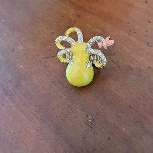 Yellow Octopus Stretchy Ring